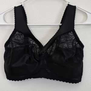 Glamorise Black Full-Coverage Lace Bra NWOT